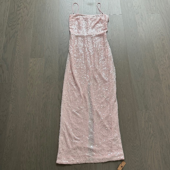 Reformation FRANKIE pink sequin maxi dress - size 8 - tags included - Picture 2 of 9